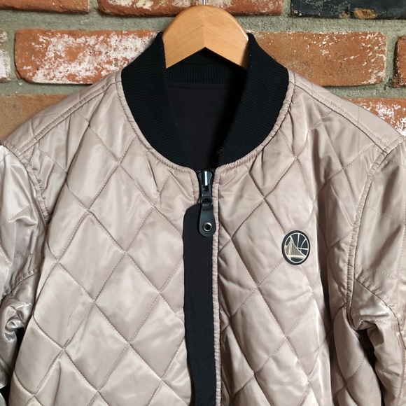 NBA Golden State Warriors Basketball Reversible Bomber Jacket - Picture 8 of 16